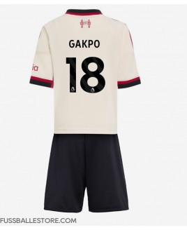 Günstige Liverpool Cody Gakpo #18 Auswärts Trikotsatzt Kinder 2025-26 Kurzarm (+ Kurze Hosen)